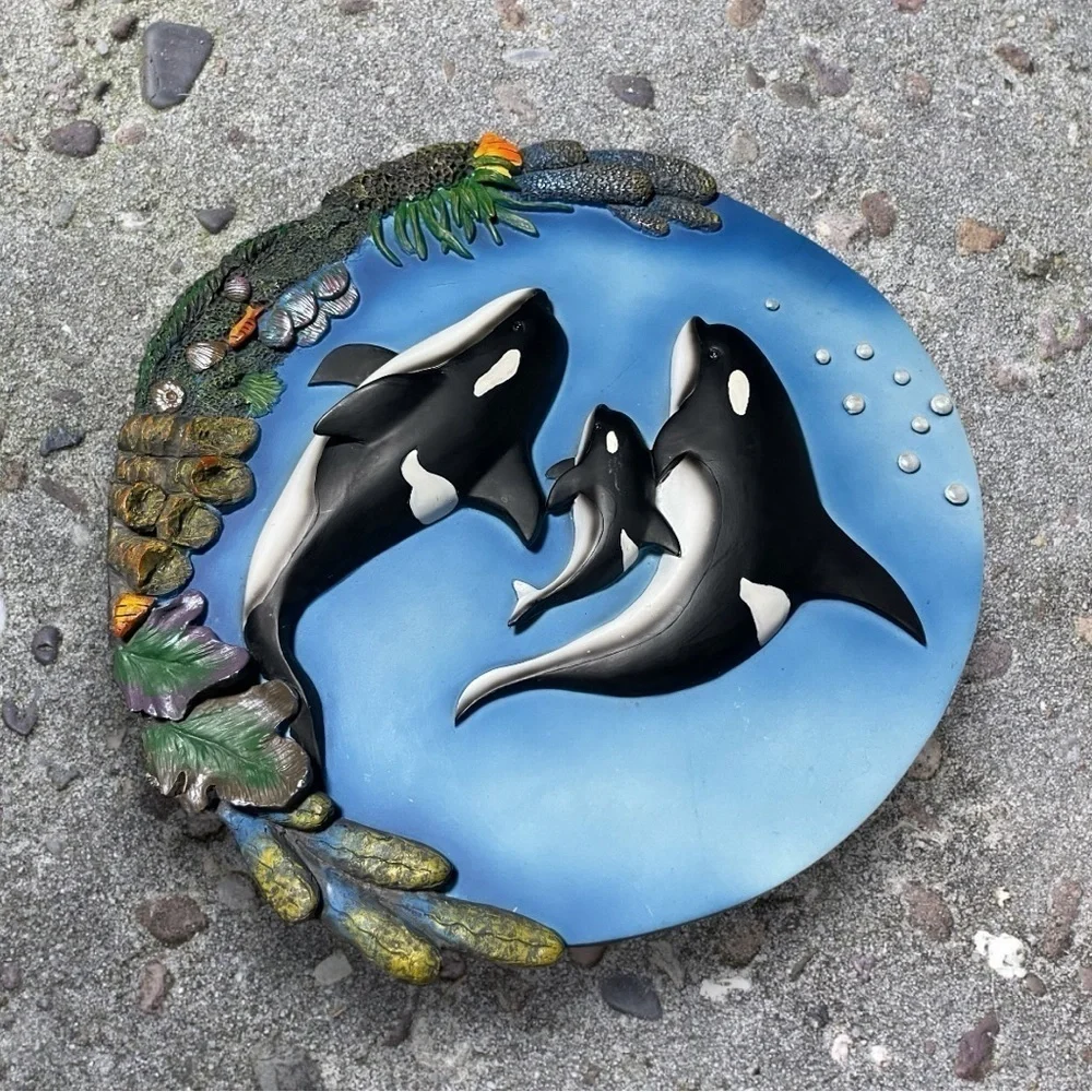 Christian Riese Lassen The Sacred Pools - Stepping Stone 3D Wall Plaque Orcas